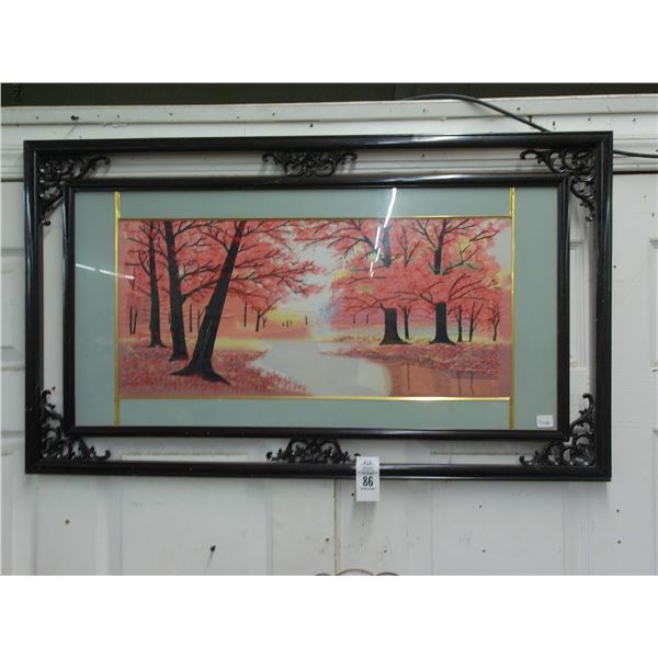 Ornately Framed Oriental Tree Wall Art
