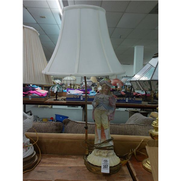Provincial Woman Figural Lamp