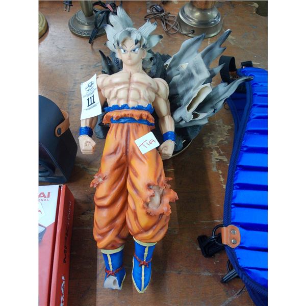 Goku Dragon Ball Figurine w/Base Which Is Damaged