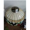Image 2 : Fruit Motif Leaded Glass Shade w/Brass Base Lamp