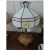 Image 1 : Pat Meadle Cast Bass Lamp w/Leaded Shade