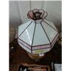Image 2 : Pat Meadle Cast Bass Lamp w/Leaded Shade