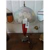 Image 1 : Cast/Art Glass Lamp w/Reversed Painted Shade