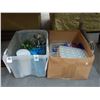 Image 1 : Bins w/Utensils, Storage Bins, Picture Frames