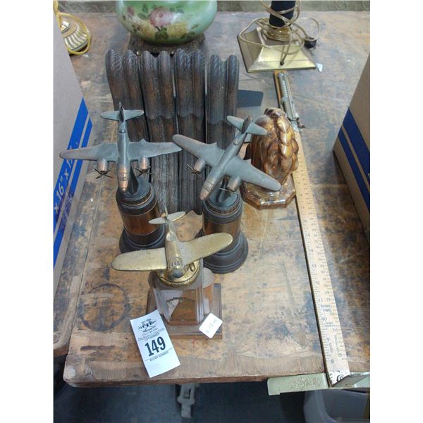 Airplane Models, Shelf Supports, Vintage Ruler