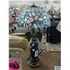 Image 1 : Eagle Base Lamp w/Tiffany Style Floral Shade