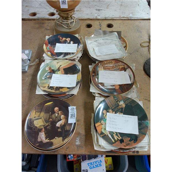 Asst. Norman Rockwell Collector Plates w/COA's - 24+