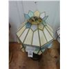 Image 2 : Bronze Style Lamp w/Multi Color Glass Panel Shade