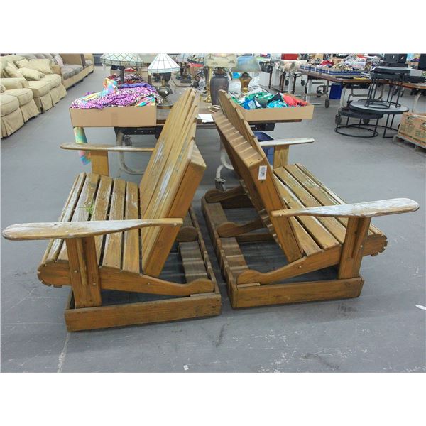 2-Adirondack Geeko Painted Park Bench - 2 X $