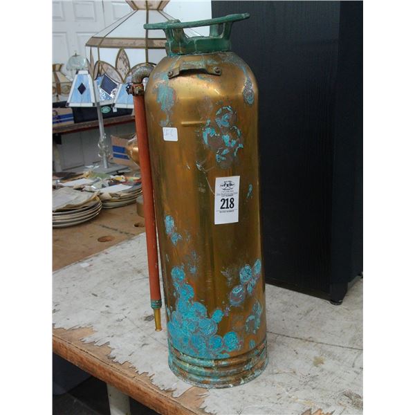 Vintage Brass Fire Extinguisher