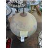 Image 2 : Brass Spitoon Style Waterpump Lamp w/Reversed Painted Farmhouse Glass Shade
