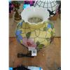 Image 2 : Picture Style Lamp w/Floral Leaded Glass Shade