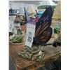 Image 1 : Art Glass Leaded Butterfly Lamp