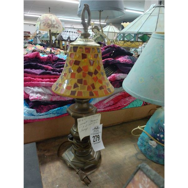 Bronze Lamp w/Mosaic Shade