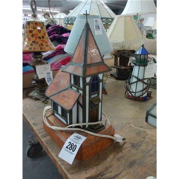 Leaded Glass Chapel Lamp