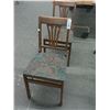 Image 1 : Dark Oak Folding Padded Card Chairs - Pair