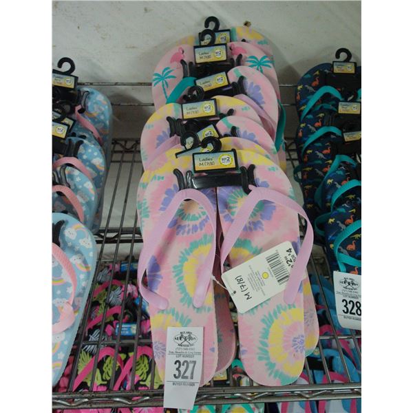 7-Sunflower Flip Flops - 7 X $