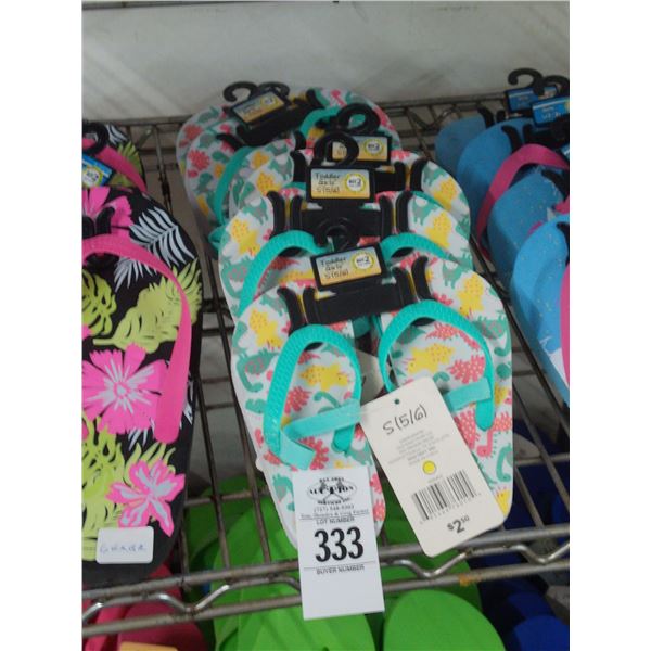 6-Dino Slip Flops - 6 X $