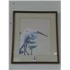 Image 1 : Framed Heron Wall Art Artist Signed/Numbered