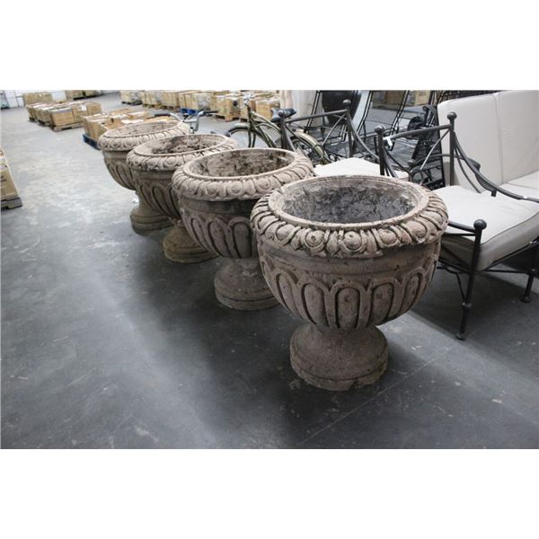 4-Heavy Ornate 2 Pc. Patio Planters - 4 X $