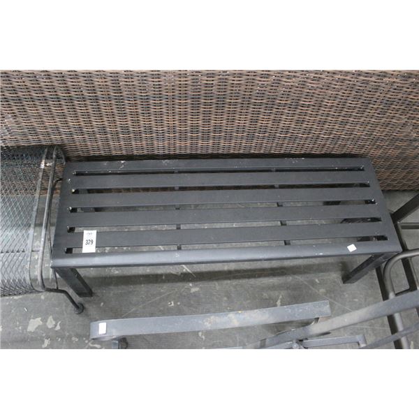 Black Alum. Patio Bench