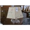 Image 1 : Vintage Glass Lamp w/Shade - Missing Fenial