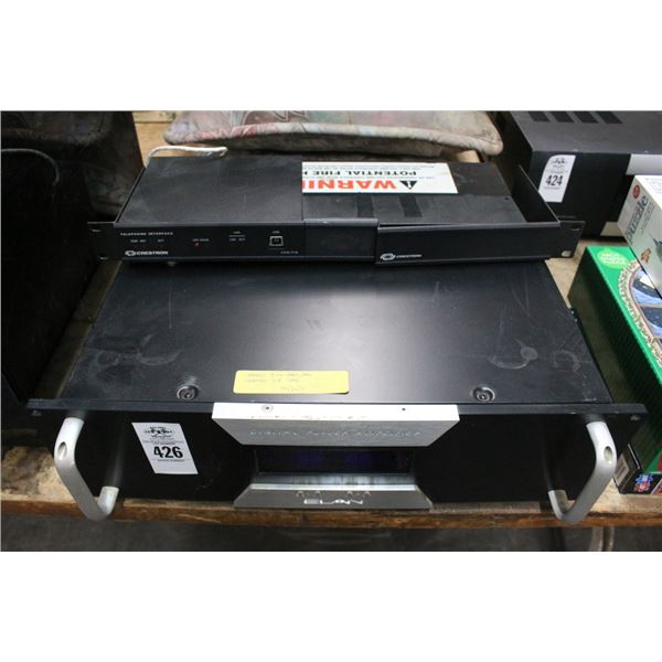 Elan Rack Power Amp, Crestron Interface