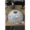 Image 1 : Reversed Painted Floral Glass Lamp Shade