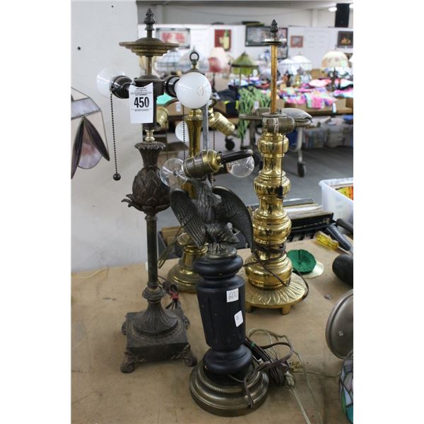 Asst. Lamps w/No Shades - 4