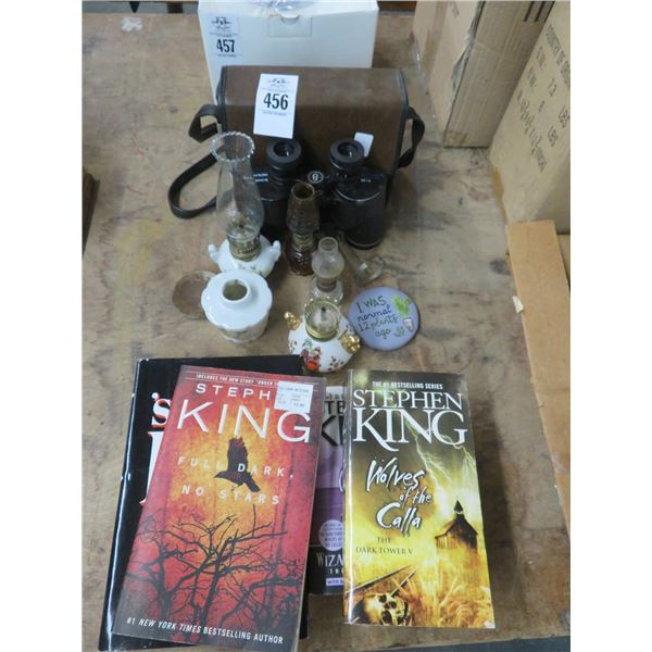 Miniature Hurricane Lamps, Stephen Kings Books, Bushnell Binoculars