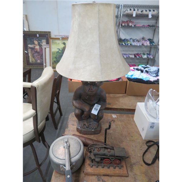 Monkey Lamp, Dough Roller, Train Lamp