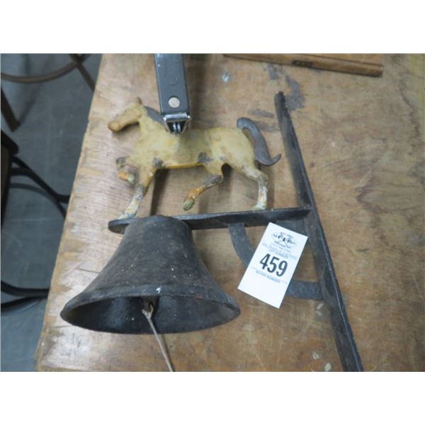 Horse Motif Cast Hanging Bell