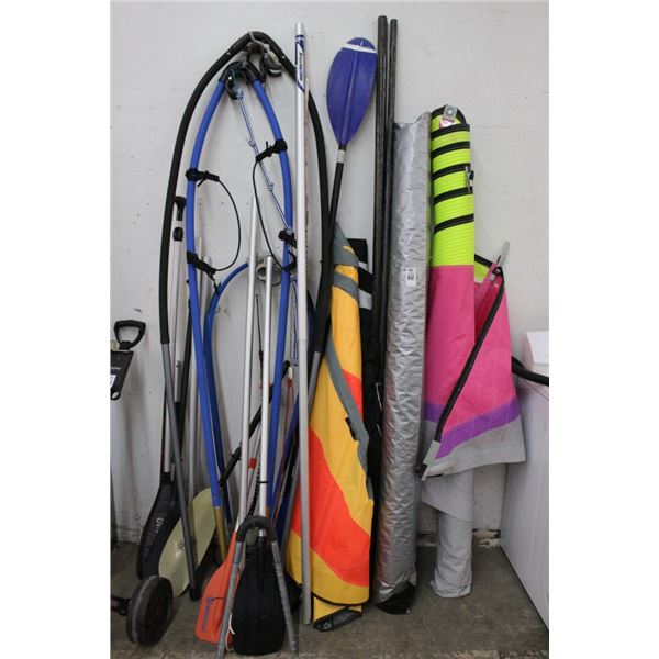 Windsurf Sails, Booms, Oars, Accessories
