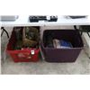 Image 1 : Husky/Other Tote w/Gun Staples, Grout Patch, Supplies