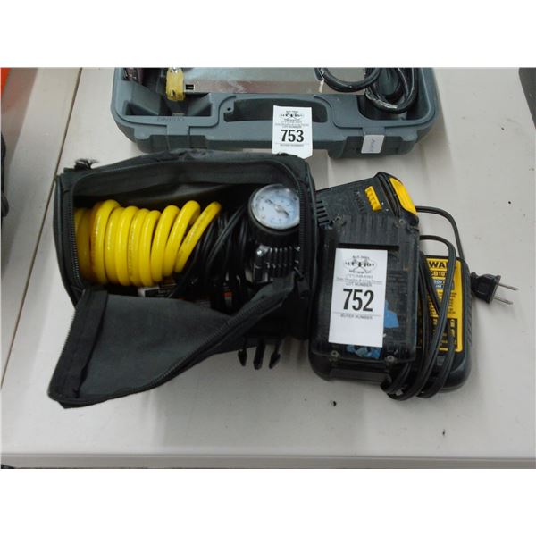 Dewalt 20V Battery, Charger, Inflator