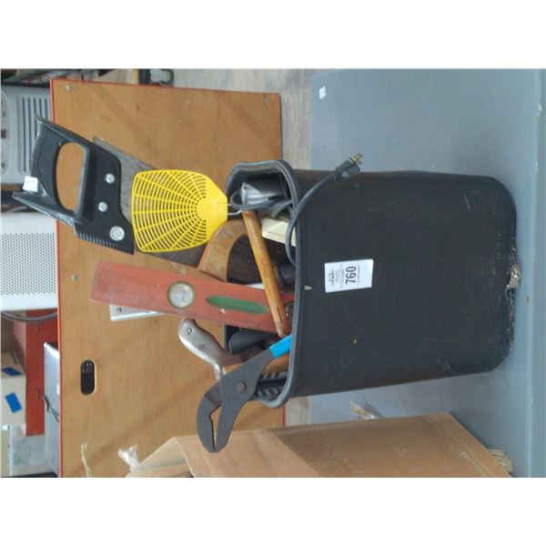 Waste Can w/Asst. ? /Hand Tools
