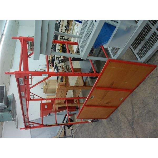 Red Rolling Scaffold