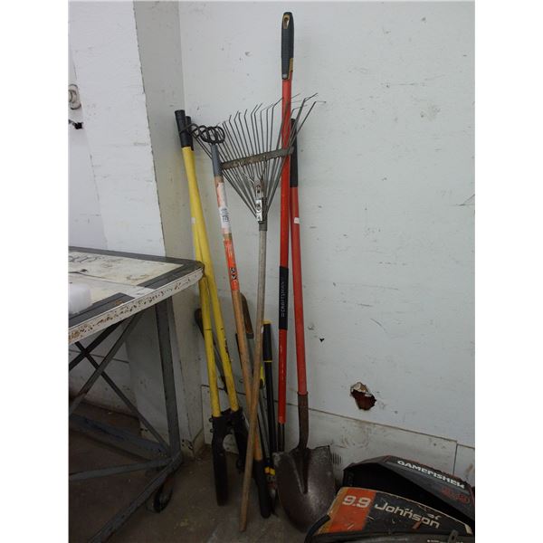 Post Hole Digger, Shovel, Loppers, Yard Tools