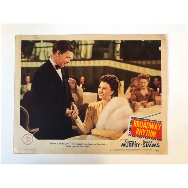 Broadway Rhythm original 1944 vintage lobby card
