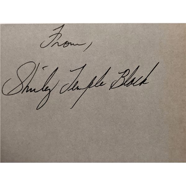 Shirley Temple Black signature