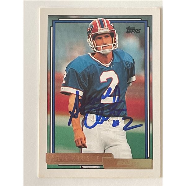 Buffalo Bills Steve Christie 1992 Topps #755 signed card