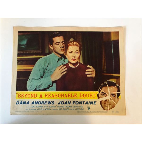 Beyond a Reasonable Doubt original 1956 vintage lobby card