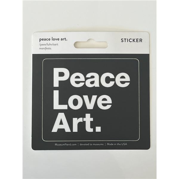 Peace Love Art Sticker