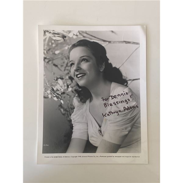 Kathryn Adams signed photo