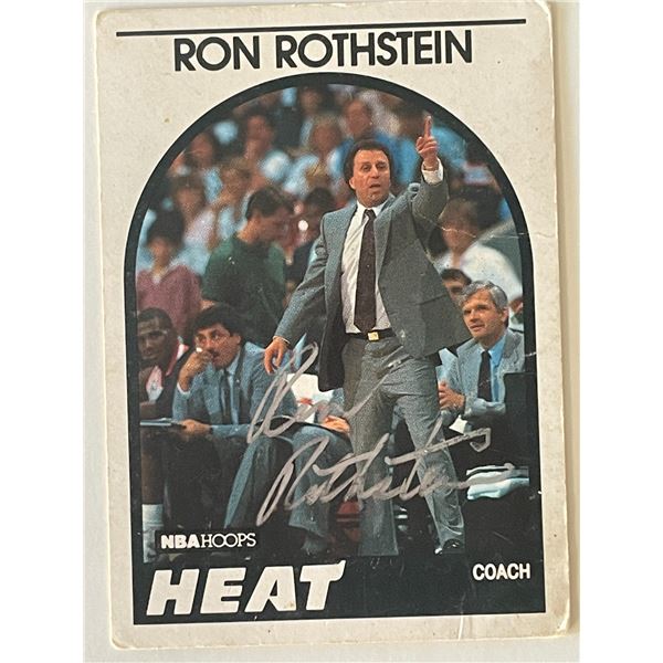 Miami Heat Coach Ron Rothstein 1989 NBA #172 signed trading card