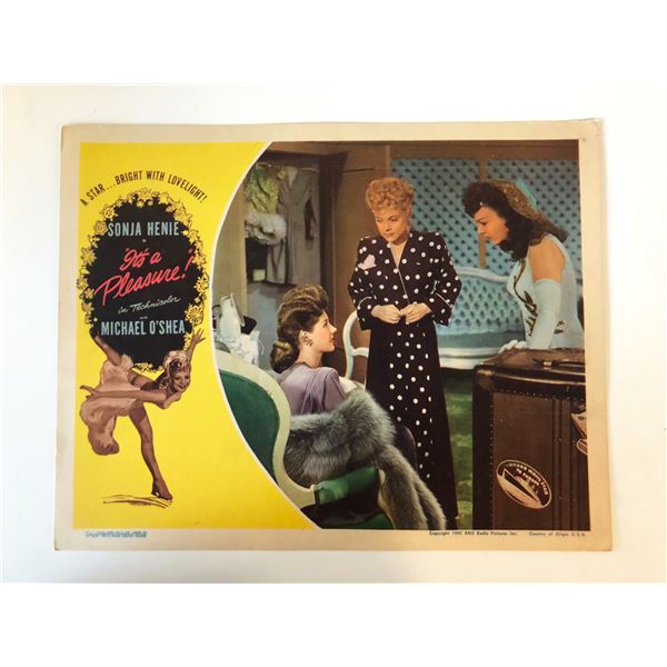 It's a Pleasure! original 1945 vintage lobby card