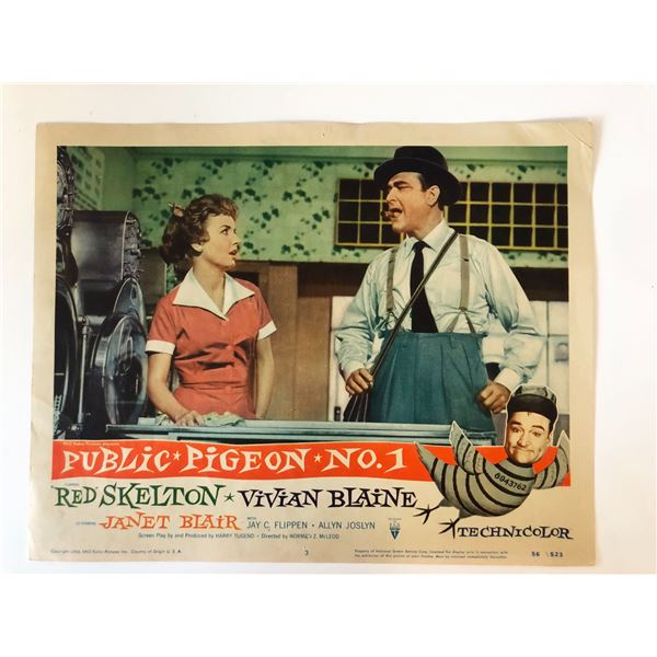 Public Pigeon No. 1  original 1956 vintage lobby card
