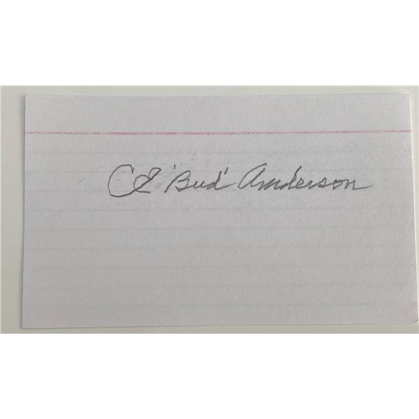 Pilot Bud Anderson original signature