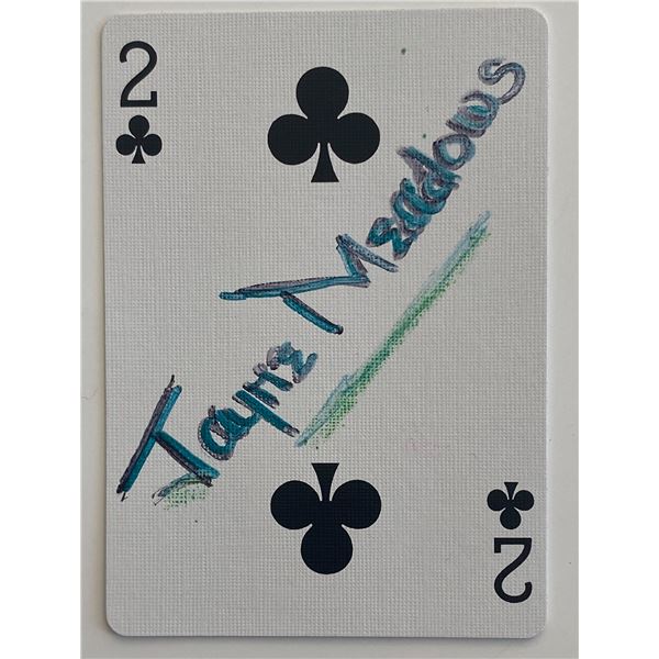 Jayne Meadows signed playing card