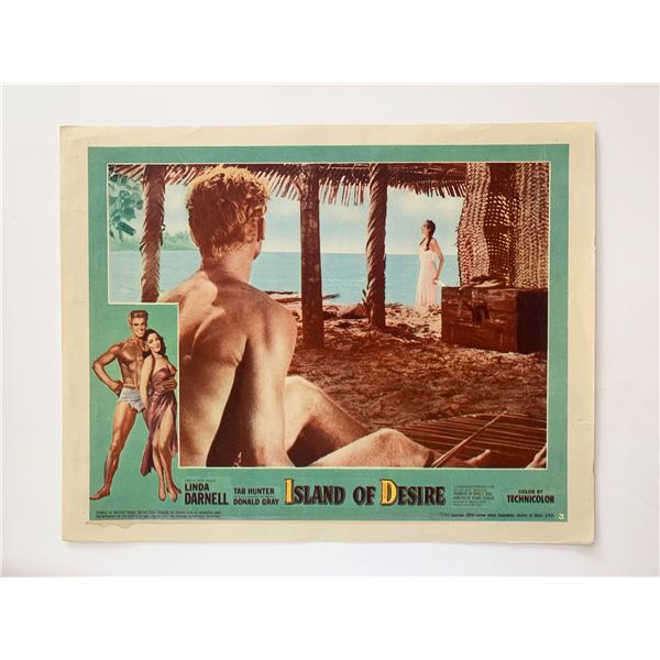 Island of Desire original 1952 vintage lobby card